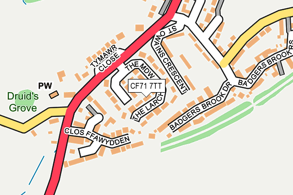 CF71 7TT map - OS OpenMap – Local (Ordnance Survey)