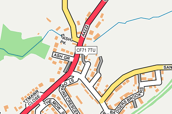 CF71 7TU map - OS OpenMap – Local (Ordnance Survey)