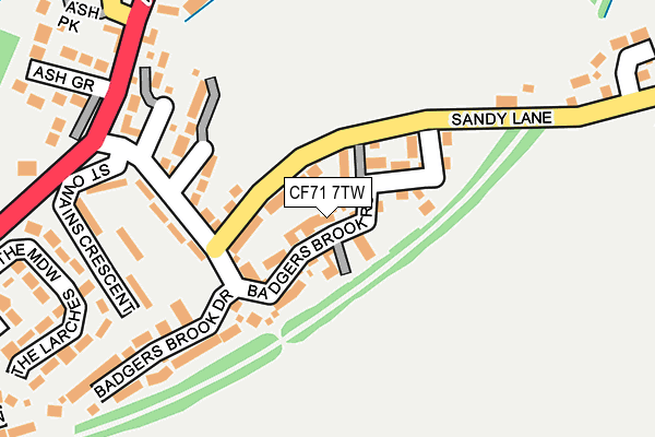 CF71 7TW map - OS OpenMap – Local (Ordnance Survey)