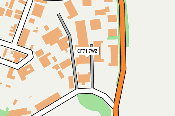 CF71 7WZ map - OS OpenMap – Local (Ordnance Survey)