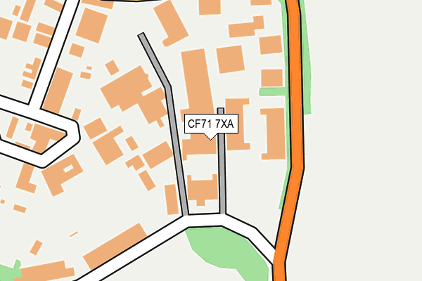 CF71 7XA map - OS OpenMap – Local (Ordnance Survey)