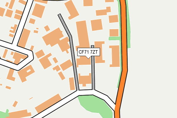 CF71 7ZT map - OS OpenMap – Local (Ordnance Survey)