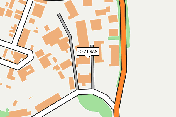 CF71 9AN map - OS OpenMap – Local (Ordnance Survey)