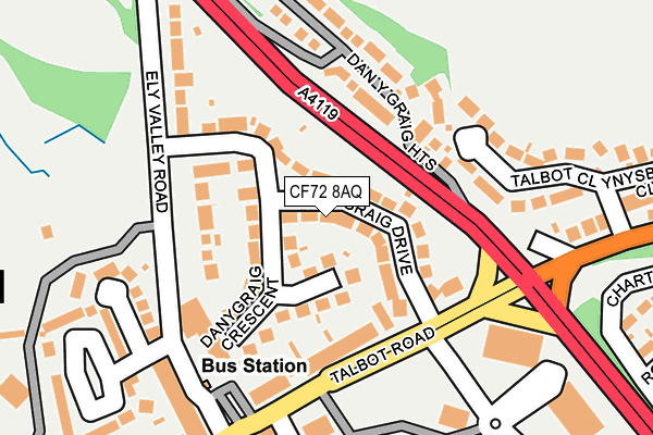 CF72 8AQ map - OS OpenMap – Local (Ordnance Survey)