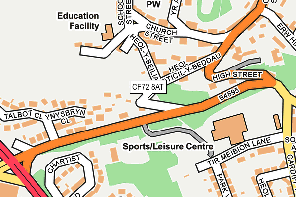 CF72 8AT map - OS OpenMap – Local (Ordnance Survey)