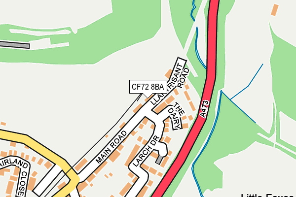 CF72 8BA map - OS OpenMap – Local (Ordnance Survey)