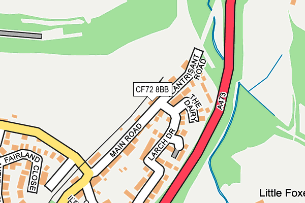 CF72 8BB map - OS OpenMap – Local (Ordnance Survey)