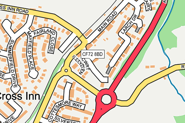 CF72 8BD map - OS OpenMap – Local (Ordnance Survey)