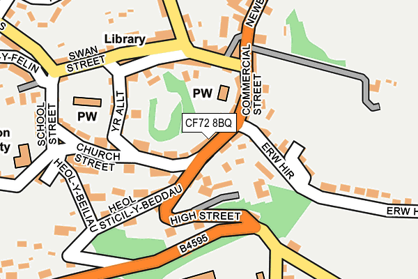 CF72 8BQ map - OS OpenMap – Local (Ordnance Survey)