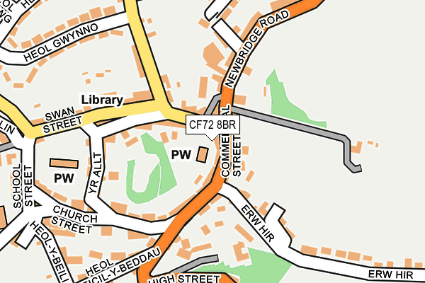 CF72 8BR map - OS OpenMap – Local (Ordnance Survey)
