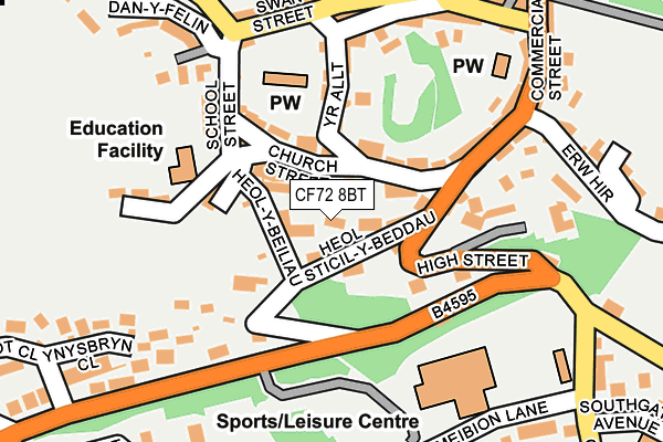 CF72 8BT map - OS OpenMap – Local (Ordnance Survey)