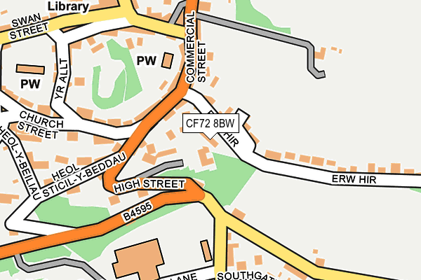 CF72 8BW map - OS OpenMap – Local (Ordnance Survey)
