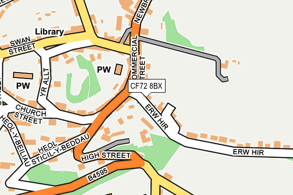 CF72 8BX map - OS OpenMap – Local (Ordnance Survey)