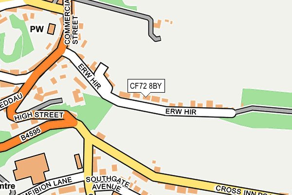 CF72 8BY map - OS OpenMap – Local (Ordnance Survey)