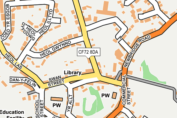 CF72 8DA map - OS OpenMap – Local (Ordnance Survey)