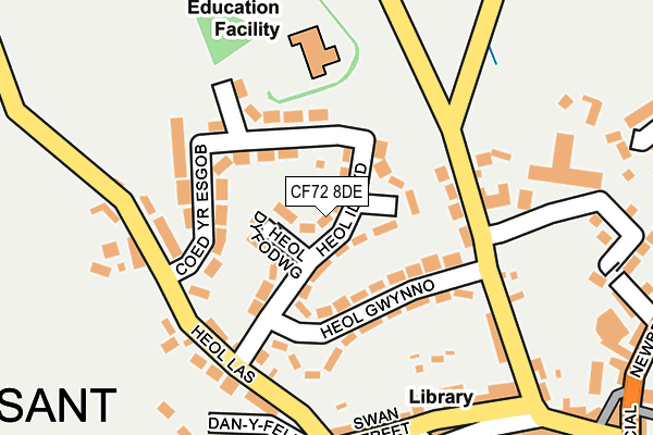 CF72 8DE map - OS OpenMap – Local (Ordnance Survey)