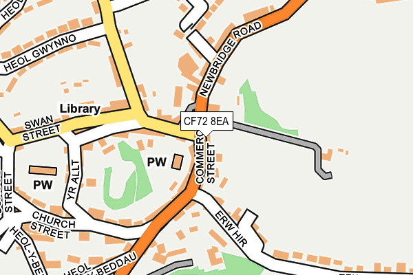 CF72 8EA map - OS OpenMap – Local (Ordnance Survey)