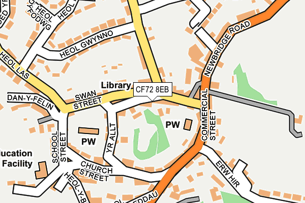 CF72 8EB map - OS OpenMap – Local (Ordnance Survey)