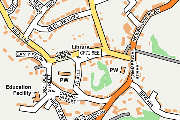 CF72 8EE map - OS OpenMap – Local (Ordnance Survey)