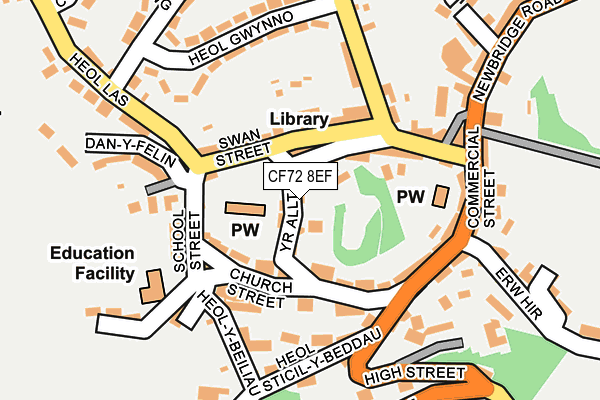CF72 8EF map - OS OpenMap – Local (Ordnance Survey)