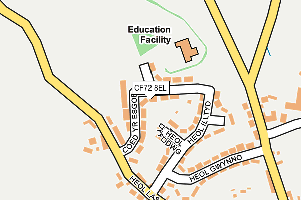 CF72 8EL map - OS OpenMap – Local (Ordnance Survey)