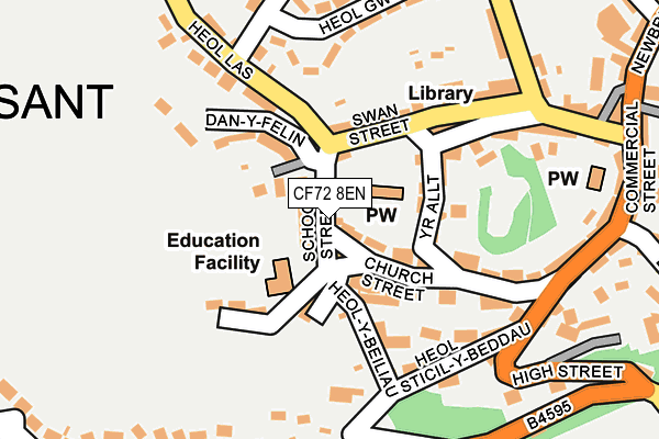 CF72 8EN map - OS OpenMap – Local (Ordnance Survey)