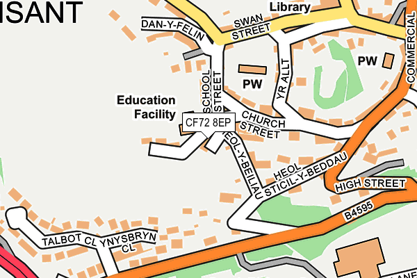 CF72 8EP map - OS OpenMap – Local (Ordnance Survey)