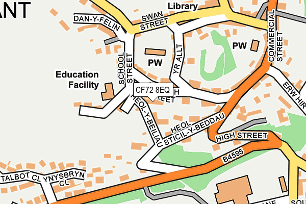 CF72 8EQ map - OS OpenMap – Local (Ordnance Survey)