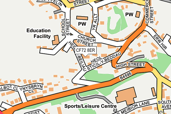 CF72 8ER map - OS OpenMap – Local (Ordnance Survey)