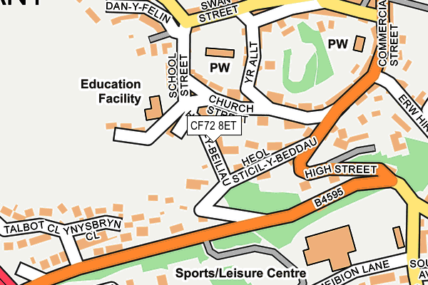 CF72 8ET map - OS OpenMap – Local (Ordnance Survey)