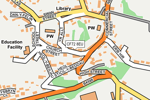 CF72 8EU map - OS OpenMap – Local (Ordnance Survey)