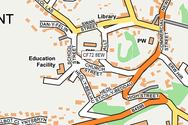 CF72 8EW map - OS OpenMap – Local (Ordnance Survey)