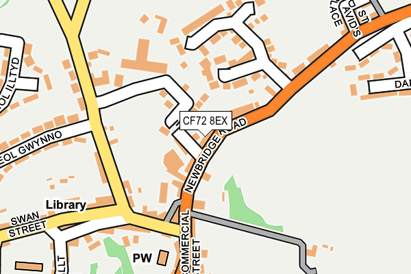 CF72 8EX map - OS OpenMap – Local (Ordnance Survey)