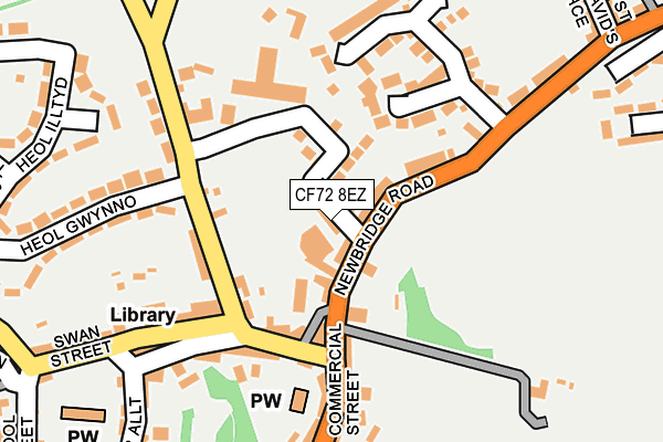 CF72 8EZ map - OS OpenMap – Local (Ordnance Survey)