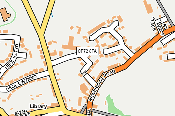 CF72 8FA map - OS OpenMap – Local (Ordnance Survey)