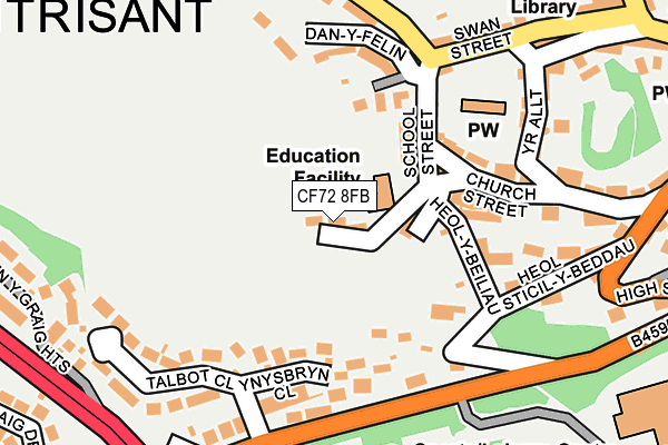 CF72 8FB map - OS OpenMap – Local (Ordnance Survey)