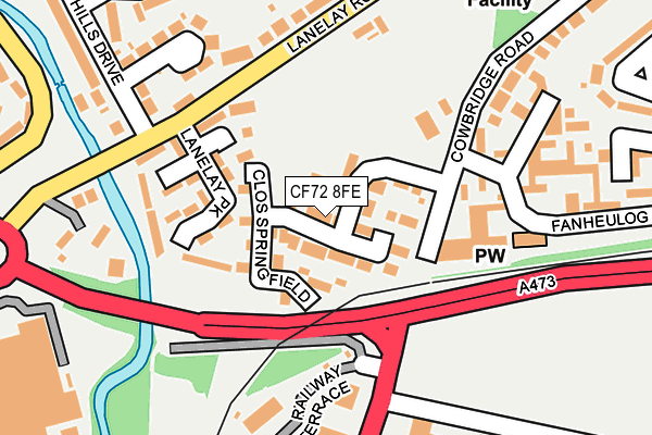 CF72 8FE map - OS OpenMap – Local (Ordnance Survey)