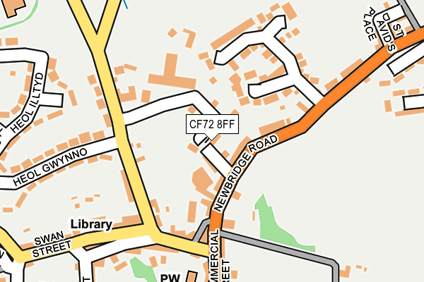 CF72 8FF map - OS OpenMap – Local (Ordnance Survey)