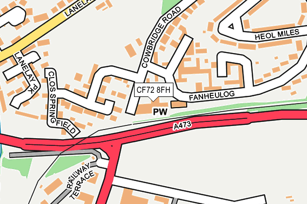 CF72 8FH map - OS OpenMap – Local (Ordnance Survey)