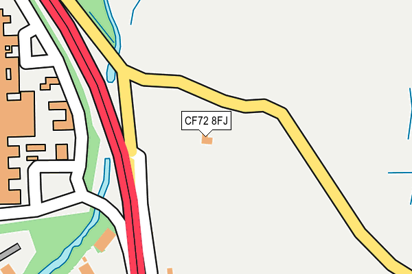 CF72 8FJ map - OS OpenMap – Local (Ordnance Survey)
