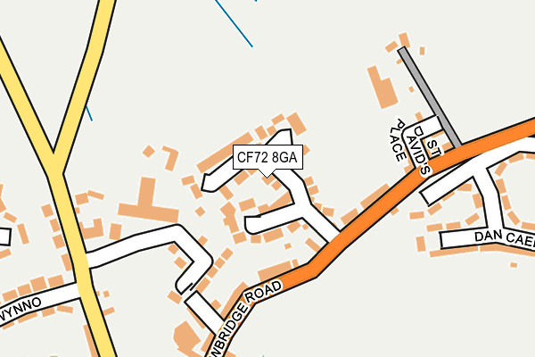 CF72 8GA map - OS OpenMap – Local (Ordnance Survey)