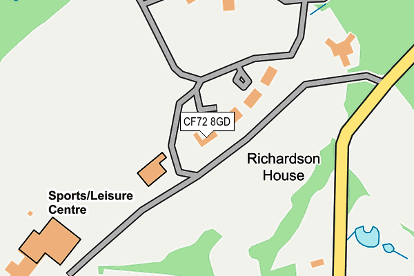 CF72 8GD map - OS OpenMap – Local (Ordnance Survey)