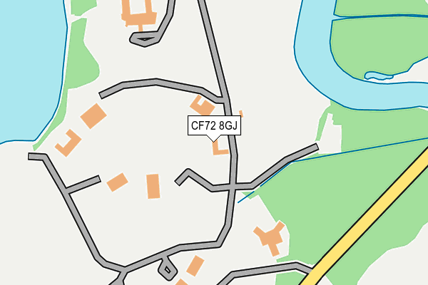 CF72 8GJ map - OS OpenMap – Local (Ordnance Survey)
