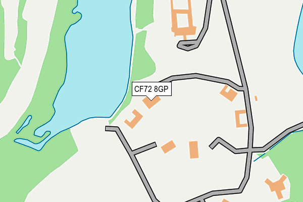 CF72 8GP map - OS OpenMap – Local (Ordnance Survey)