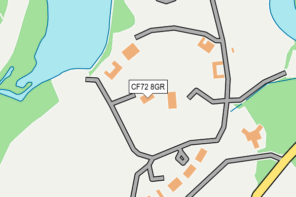CF72 8GR map - OS OpenMap – Local (Ordnance Survey)