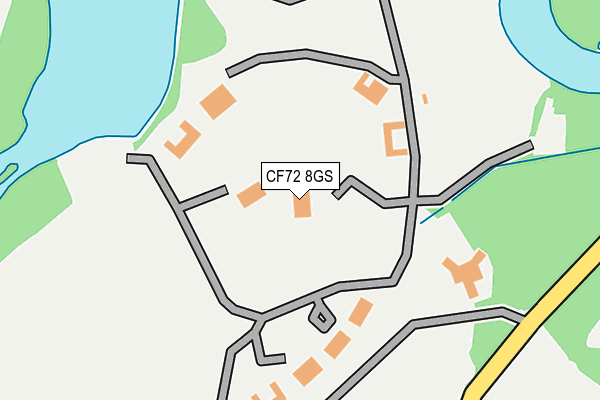 CF72 8GS map - OS OpenMap – Local (Ordnance Survey)