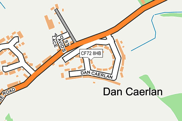 CF72 8HB map - OS OpenMap – Local (Ordnance Survey)