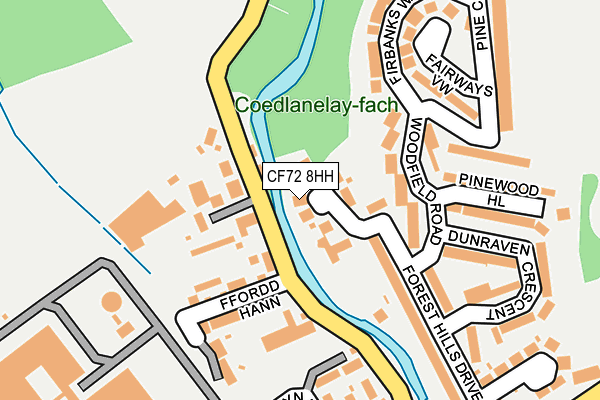 CF72 8HH map - OS OpenMap – Local (Ordnance Survey)