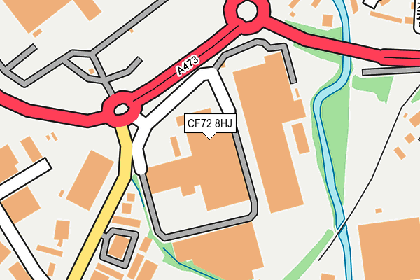 CF72 8HJ map - OS OpenMap – Local (Ordnance Survey)