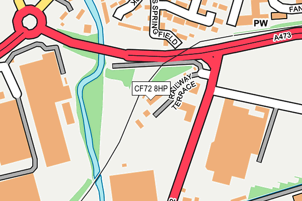 CF72 8HP map - OS OpenMap – Local (Ordnance Survey)